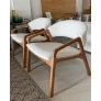 Poltrona decorativa para sala madeira maciça - Bel