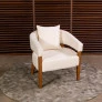 Poltrona decorativa para sala madeira maciça - Valentina