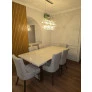 Sala de Jantar Madeira Maciça com Vidro 6 Cadeiras 2,0x1,0m - Real - Requinte Salas