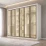 Guarda Roupa 6 Portas 8 Gavetas  GLOW GLASS - Novo Horizonte 