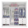 Guarda Roupa Casal Espelhado 2 Portas 6 Gavetas - Las Vegas-Branco ENVIO IMEDIATO