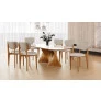 Sala de Jantar Moderna Madeira Maciça 6 Cadeiras 1,60x0,90m - Narciso - Harmonia Salas