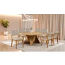 Sala de Jantar Quadrada Madeira Maciça 8 Cadeiras 1,50x1,50m - Azaleia - Harmonia Salas