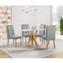 Sala de Jantar com Vidro 4 Cadeiras 1,20x0,80m - Andria - Art Salas