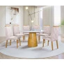 Sala de Jantar Redonda com 6 Cadeiras 1,30m - Assunção - Art Salas