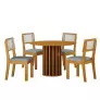 Sala de jantar MDF redonda 4 lugares Florença - Arbo Design