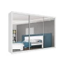 Guarda Roupa Casal Espelhado Costas 3mm - Toronto - Móveis Europa