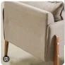 Poltrona decorativa para sala madeira maciça - Milão