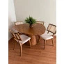 Sala de Jantar Orgânica 4 Cadeiras 1,35x1,35m - Ariel - Requinte Salas