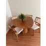 Sala de Jantar Orgânica 4 Cadeiras 1,35x1,35m - Ariel - Requinte Salas