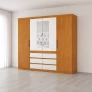 Guarda Roupa 4 Portas 6 Gavetas 2 espelhos Xline -Grand Line