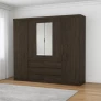 Guarda Roupa 4 Portas 6 Gavetas 2 espelhos Xline -Grand Line